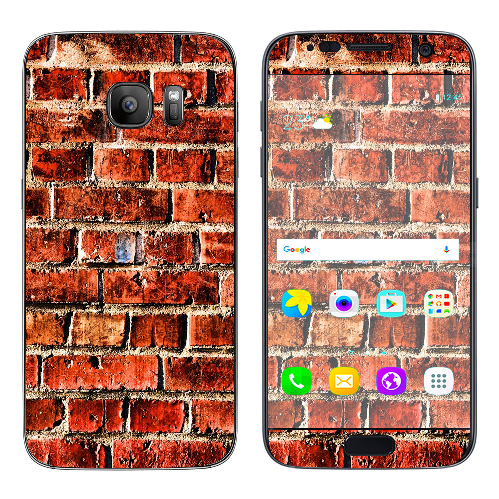  Red Brick Wall Rough Brickhouse  Samsung Galaxy S7 Skin