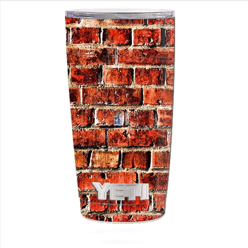  Red Brick Wall Rough Brickhouse Yeti 20oz Rambler Tumbler Skin