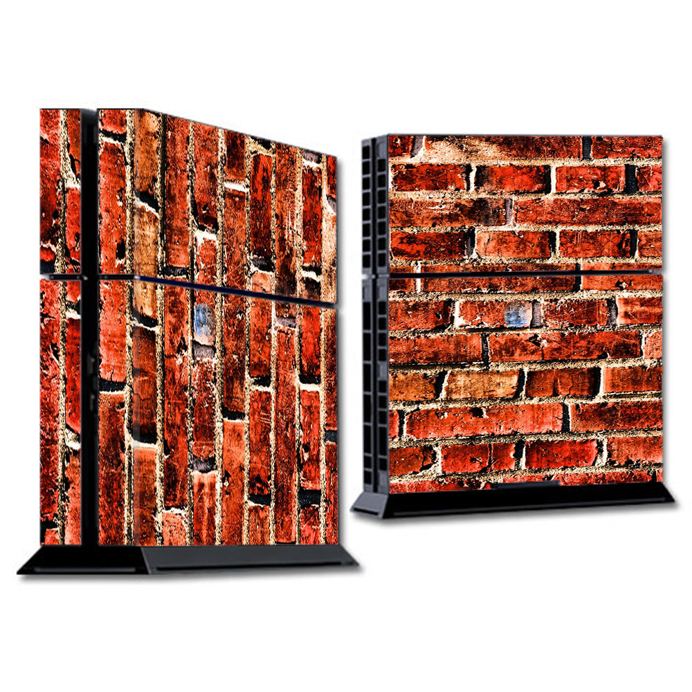  Red Brick Wall Rough Brickhouse  Sony Playstation PS4 Skin