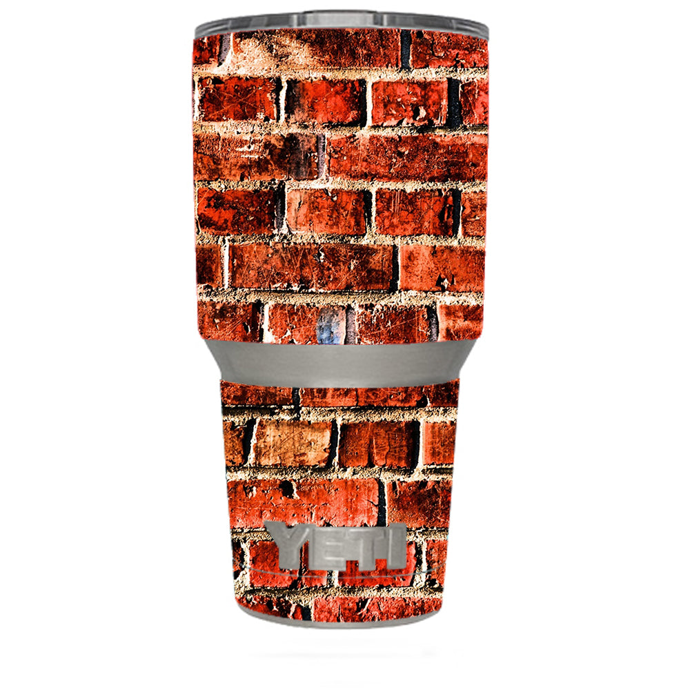  Red Brick Wall Rough Brickhouse Yeti 30oz Rambler Tumbler Skin