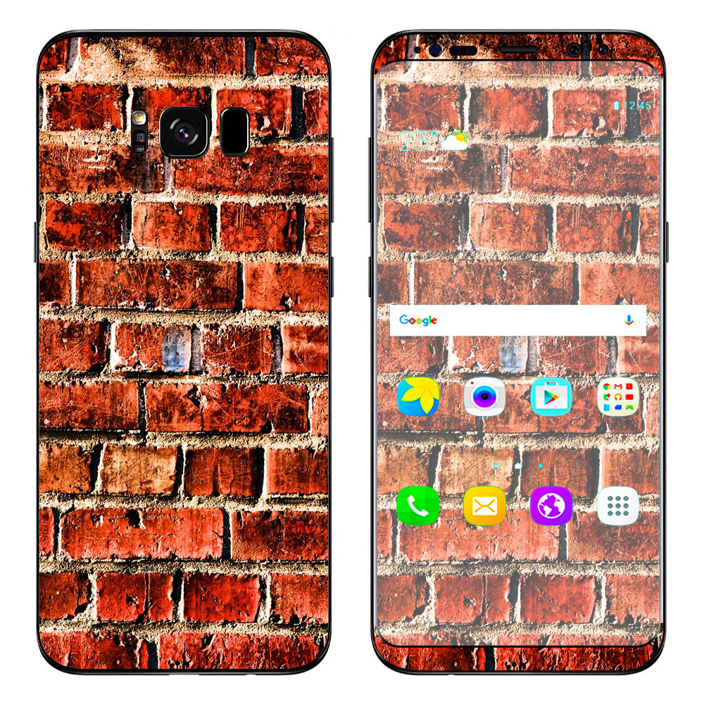 Red Brick Wall Rough Brickhouse  Samsung Galaxy S8 Plus Skin