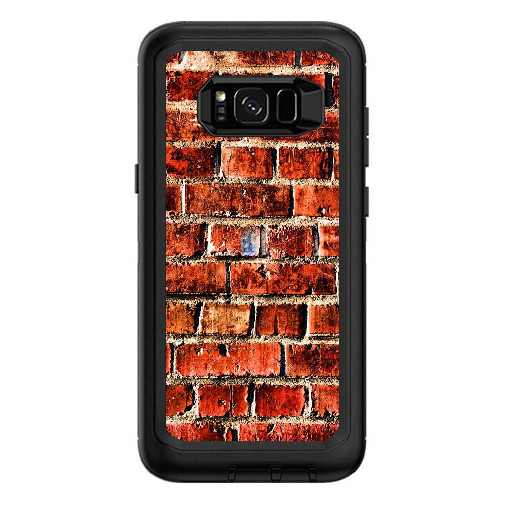  Red Brick Wall Rough Brickhouse  Otterbox Defender Samsung Galaxy S8 Plus Skin
