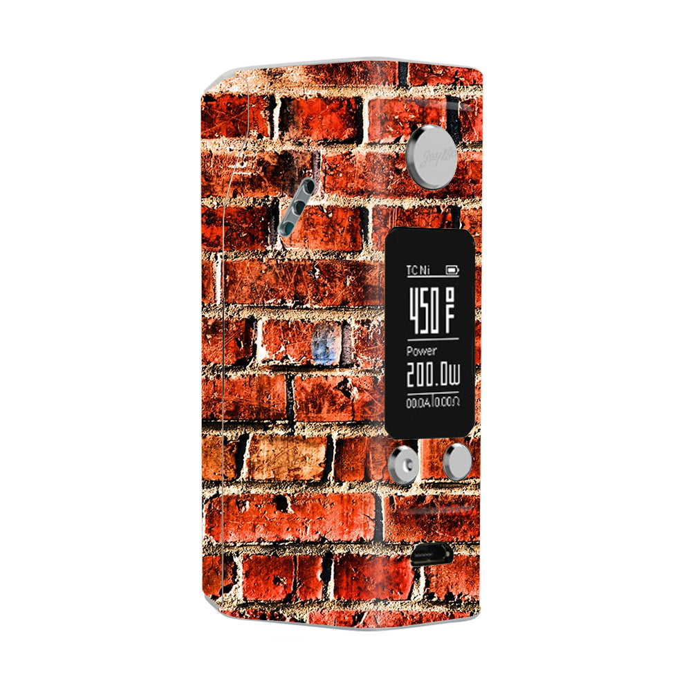  Red Brick Wall Rough Brickhouse Wismec Reuleaux RX200S Skin