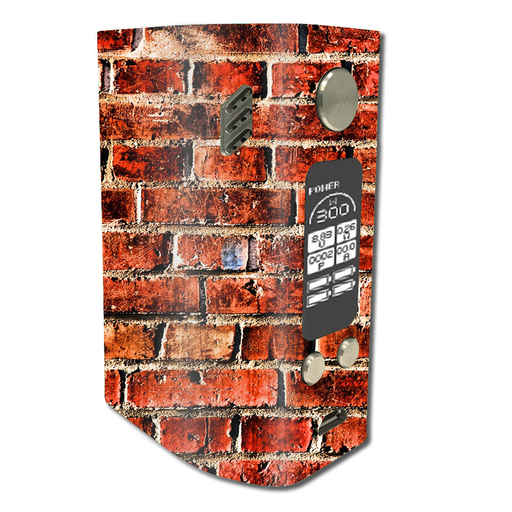  Red Brick Wall Rough Brickhouse Wismec Reuleaux RX300 Skin