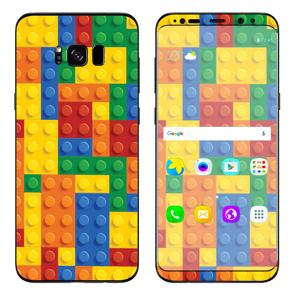 Playing Blocks Bricks Colorful Snap  Samsung Galaxy S8 Skin