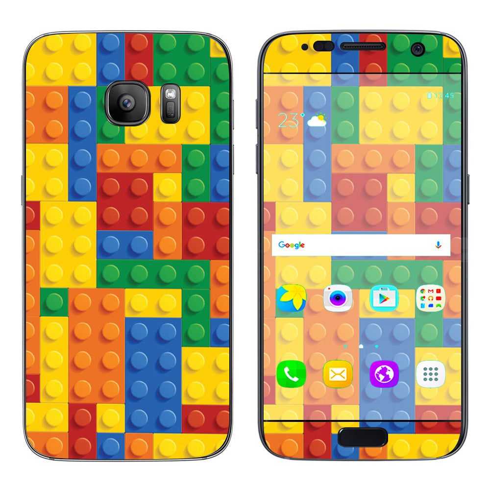  Playing Blocks Bricks Colorful Snap  Samsung Galaxy S7 Skin