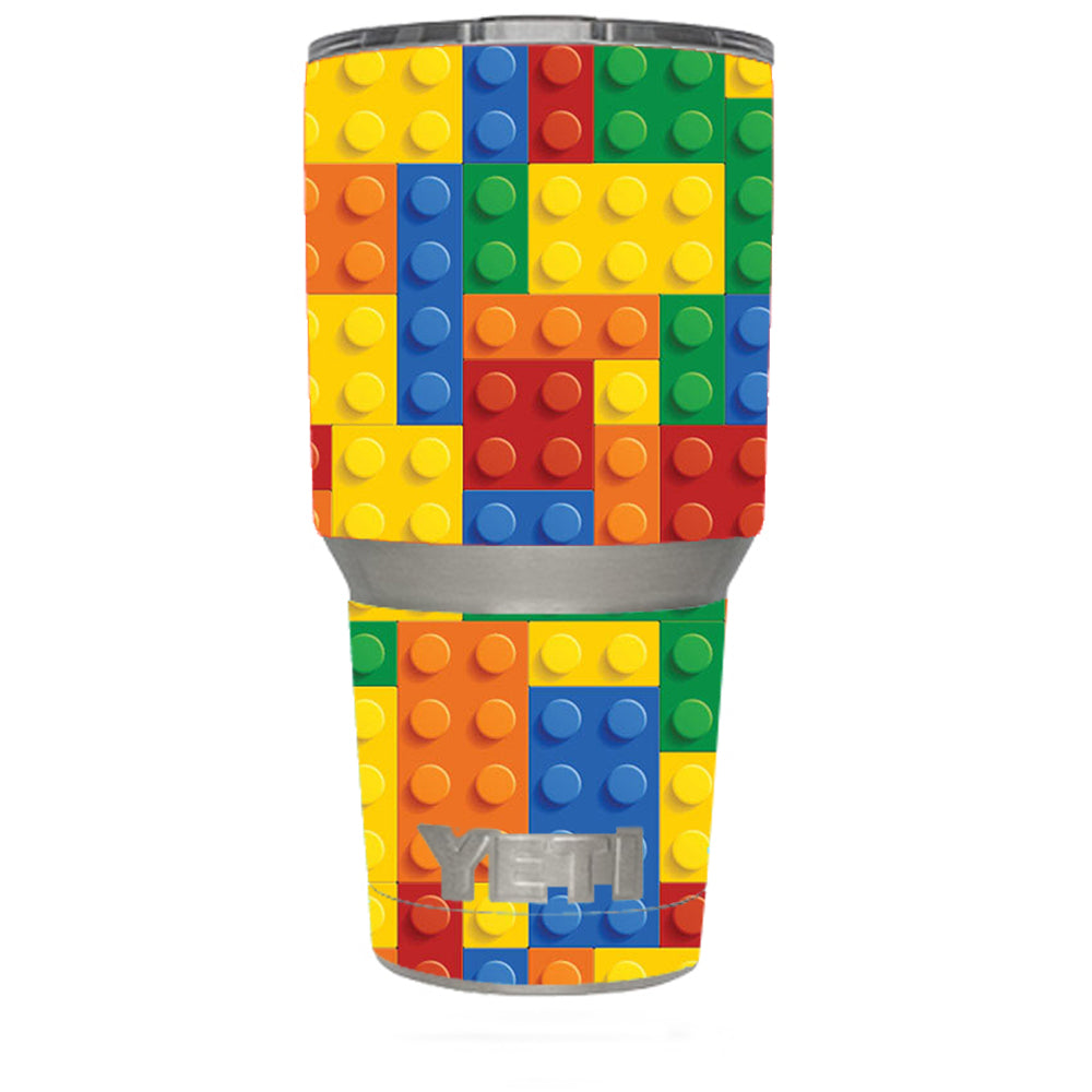  Playing Blocks Bricks Colorful Snap Yeti 30oz Rambler Tumbler Skin