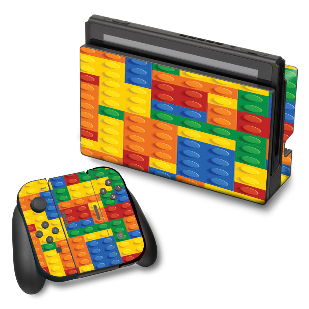  Playing Blocks Bricks Colorful Snap  Nintendo Switch Skin