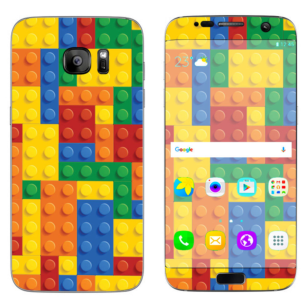  Playing Blocks Bricks Colorful Snap  Samsung Galaxy S7 Edge Skin