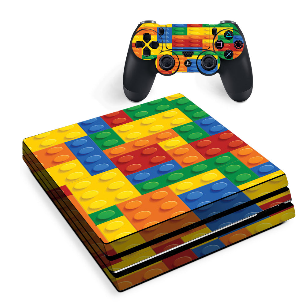 Playing Blocks Bricks Colorful Snap  Sony PS4 Pro Skin