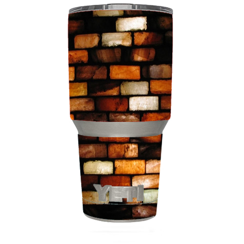  Stained Glass Bricks Brick Wall Yeti 30oz Rambler Tumbler Skin