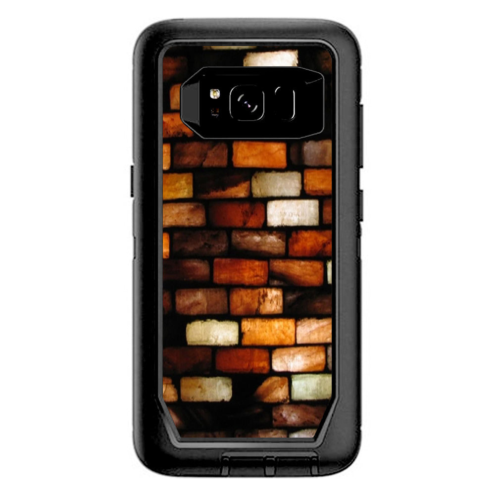  Stained Glass Bricks Brick Wall Otterbox Defender Samsung Galaxy S8 Skin