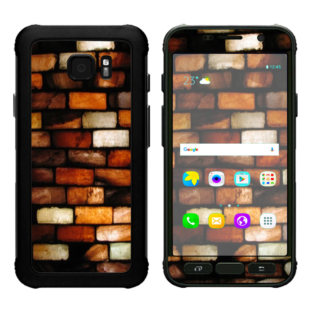  Stained Glass Bricks Brick Wall Samsung Galaxy S7 Active Skin