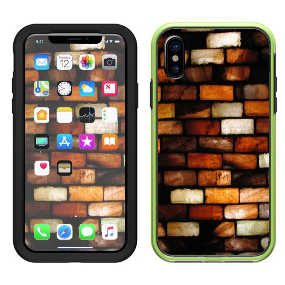  Stained Glass Bricks Brick Wall Lifeproof Slam Case iPhone X Skin