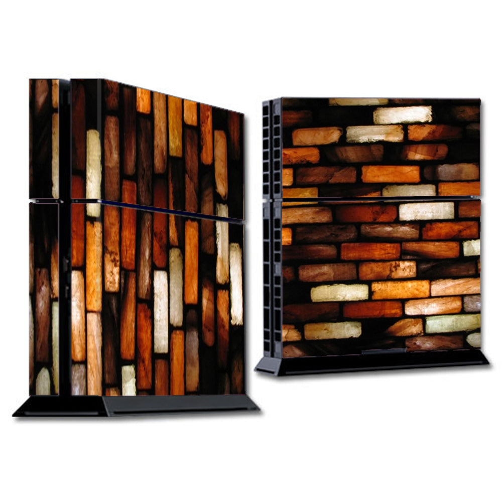  Stained Glass Bricks Brick Wall Sony Playstation PS4 Skin