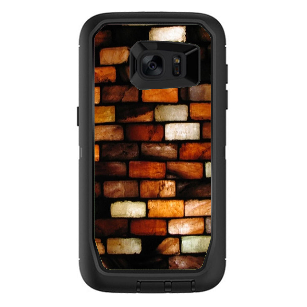  Stained Glass Bricks Brick Wall Otterbox Defender Samsung Galaxy S7 Edge Skin