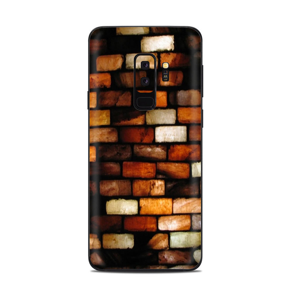  Stained Glass Bricks Brick Wall Samsung Galaxy S9 Plus Skin