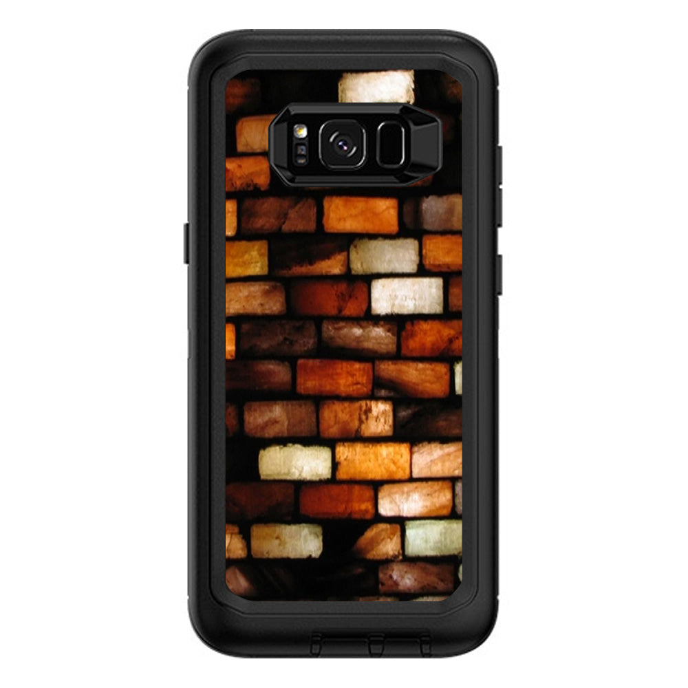  Stained Glass Bricks Brick Wall Otterbox Defender Samsung Galaxy S8 Plus Skin