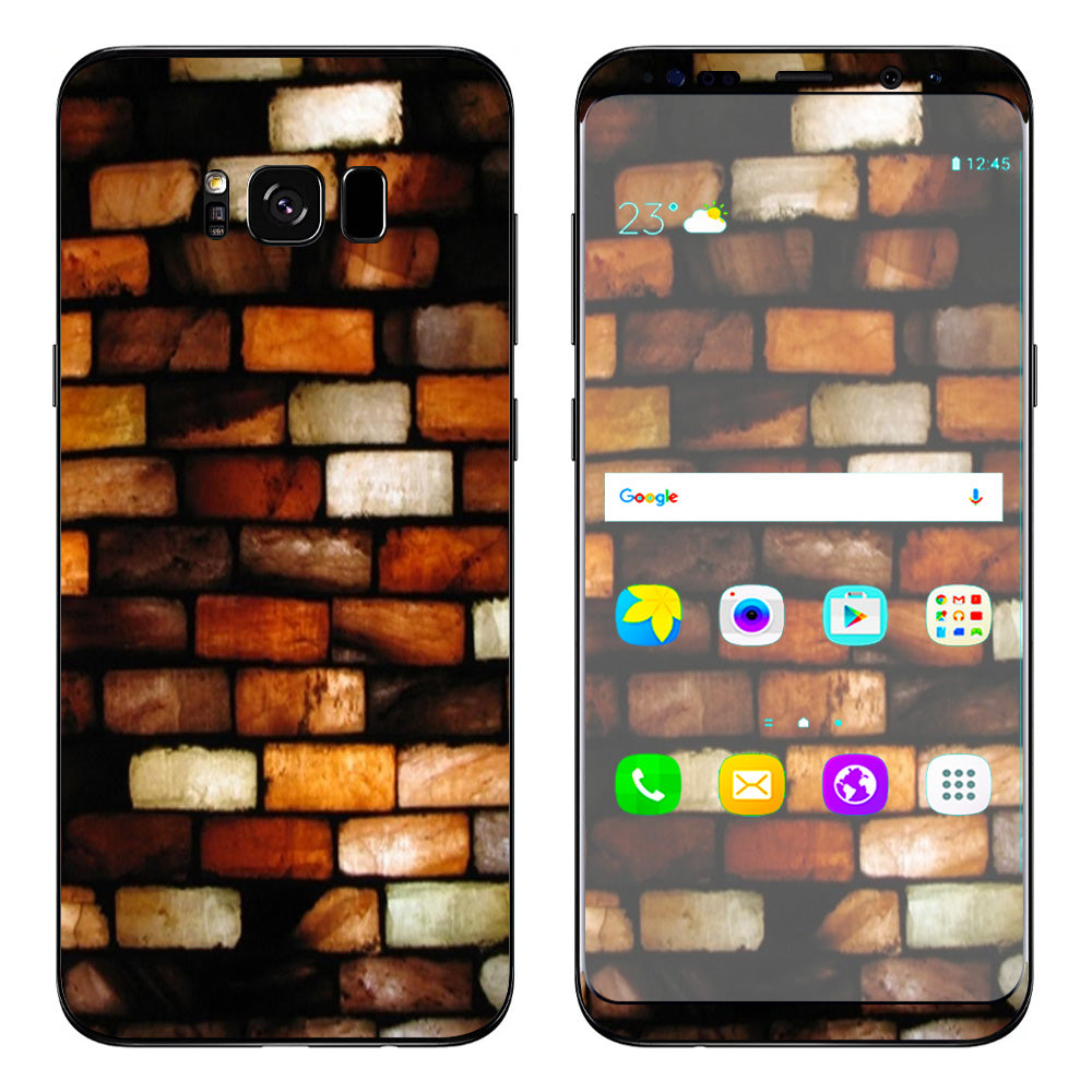  Stained Glass Bricks Brick Wall Samsung Galaxy S8 Plus Skin