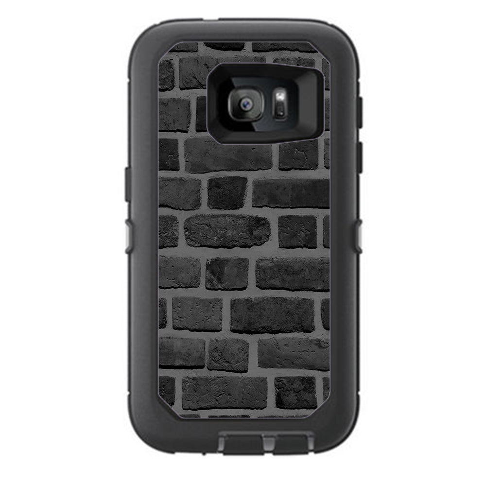  Grey Stone Brick Wall Bricks Blocks Otterbox Defender Samsung Galaxy S7 Skin