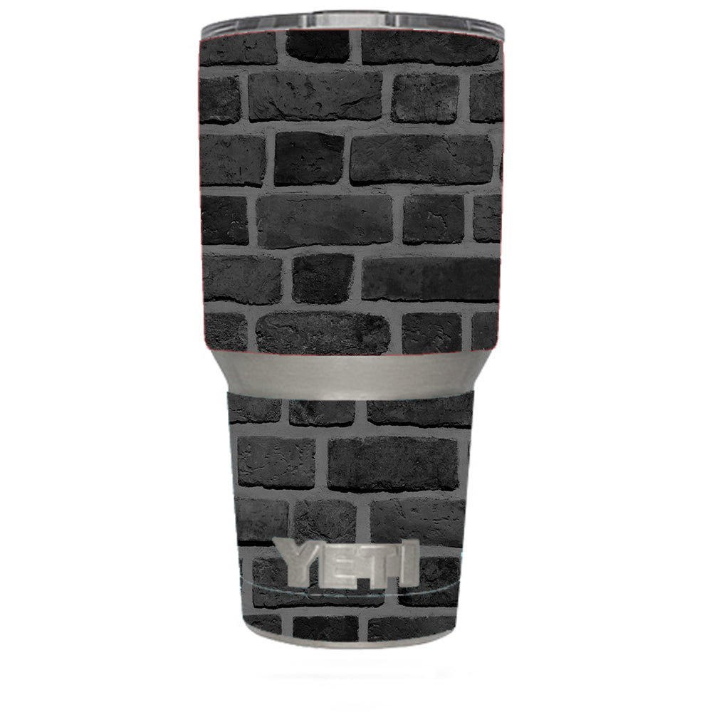  Grey Stone Brick Wall Bricks Blocks Yeti 30oz Rambler Tumbler Skin