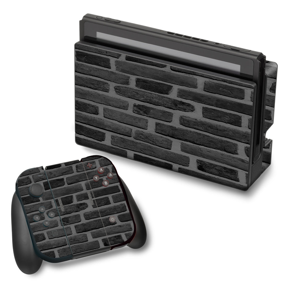  Grey Stone Brick Wall Bricks Blocks Nintendo Switch Skin