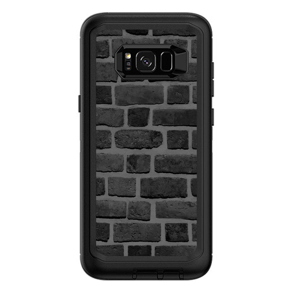  Grey Stone Brick Wall Bricks Blocks Otterbox Defender Samsung Galaxy S8 Plus Skin