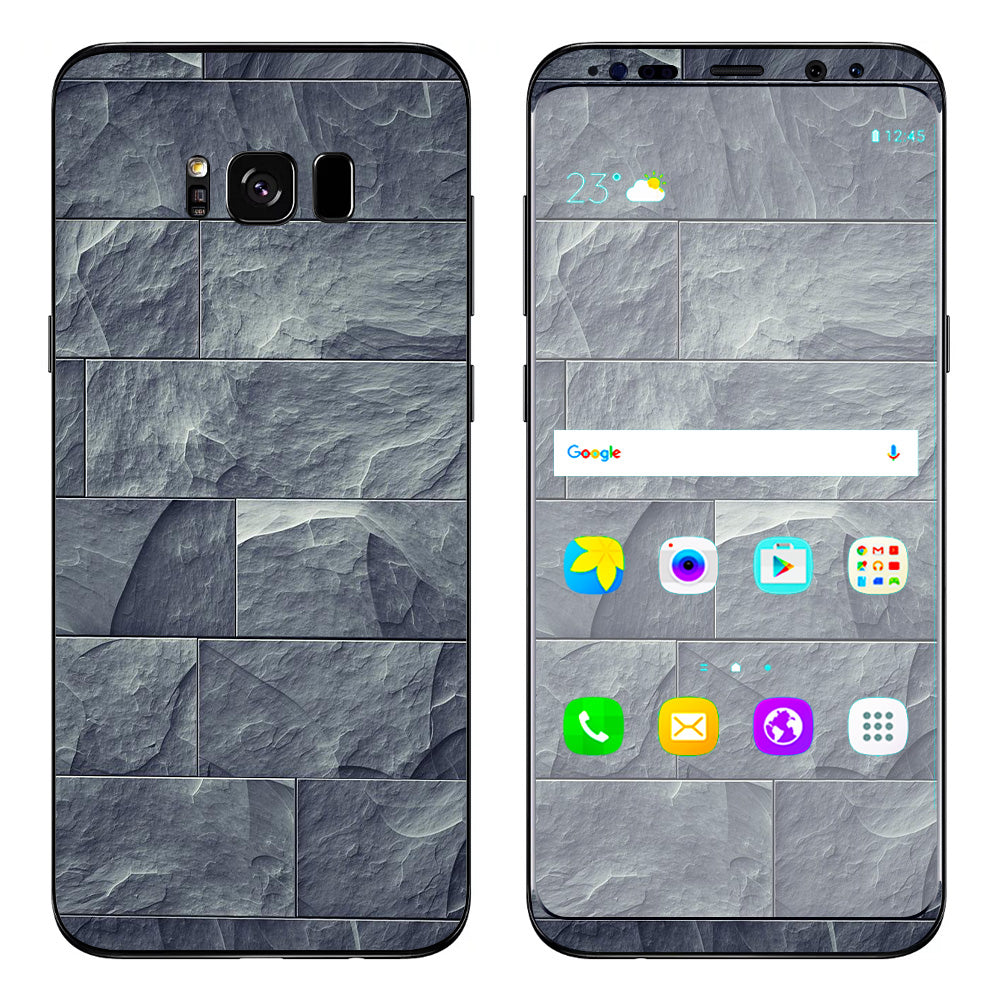  Grey Slate Panel Brick Wall Bricks Samsung Galaxy S8 Skin