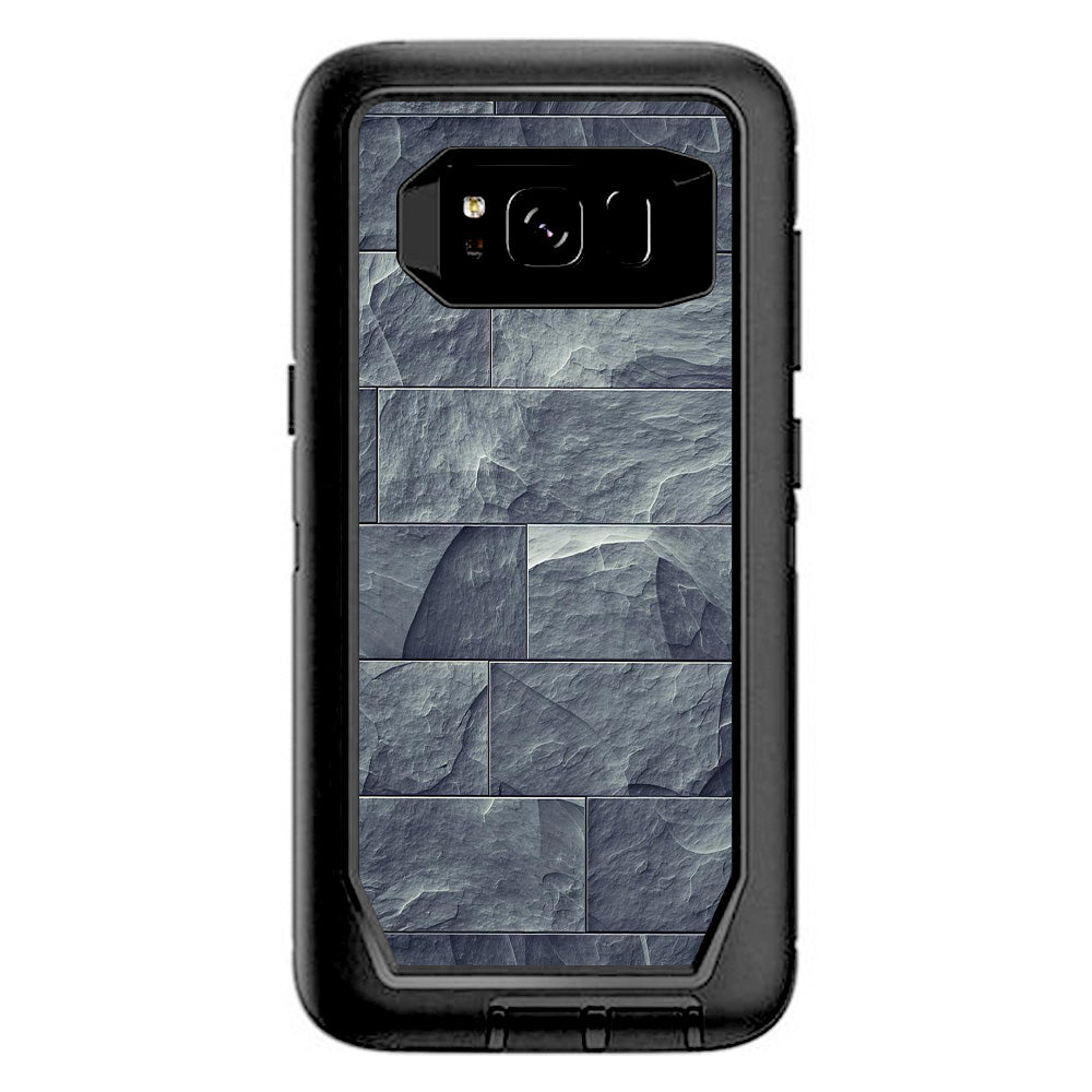  Grey Slate Panel Brick Wall Bricks Otterbox Defender Samsung Galaxy S8 Skin