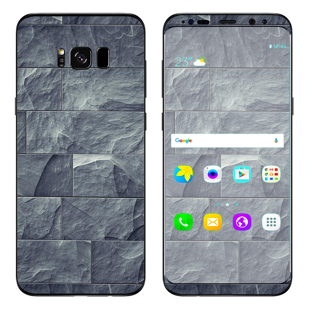  Grey Slate Panel Brick Wall Bricks Samsung Galaxy S8 Plus Skin