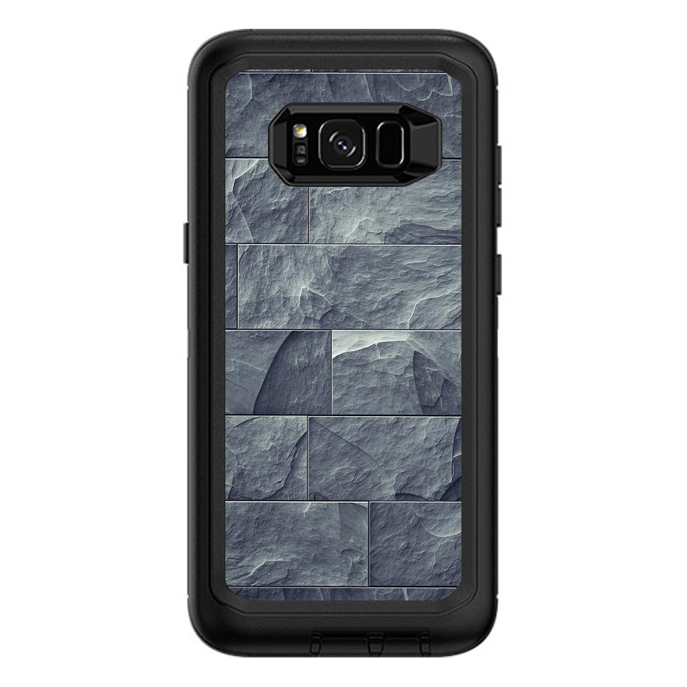  Grey Slate Panel Brick Wall Bricks Otterbox Defender Samsung Galaxy S8 Plus Skin