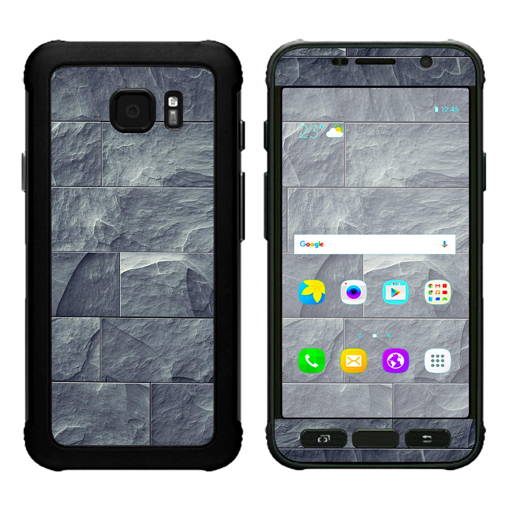  Grey Slate Panel Brick Wall Bricks Samsung Galaxy S7 Active Skin