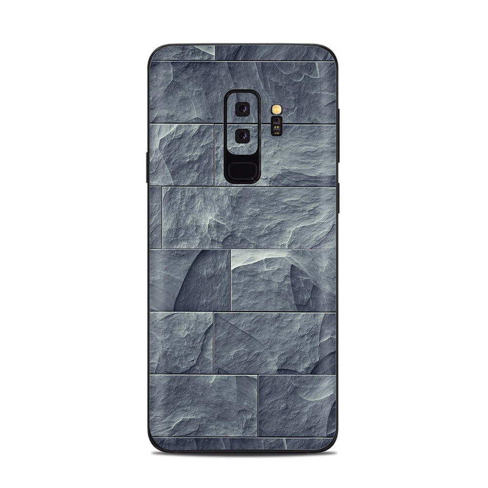  Grey Slate Panel Brick Wall Bricks Samsung Galaxy S9 Plus Skin