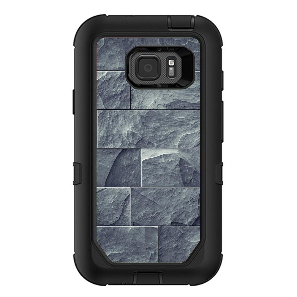  Grey Slate Panel Brick Wall Bricks Otterbox Defender Samsung Galaxy S7 Active Skin