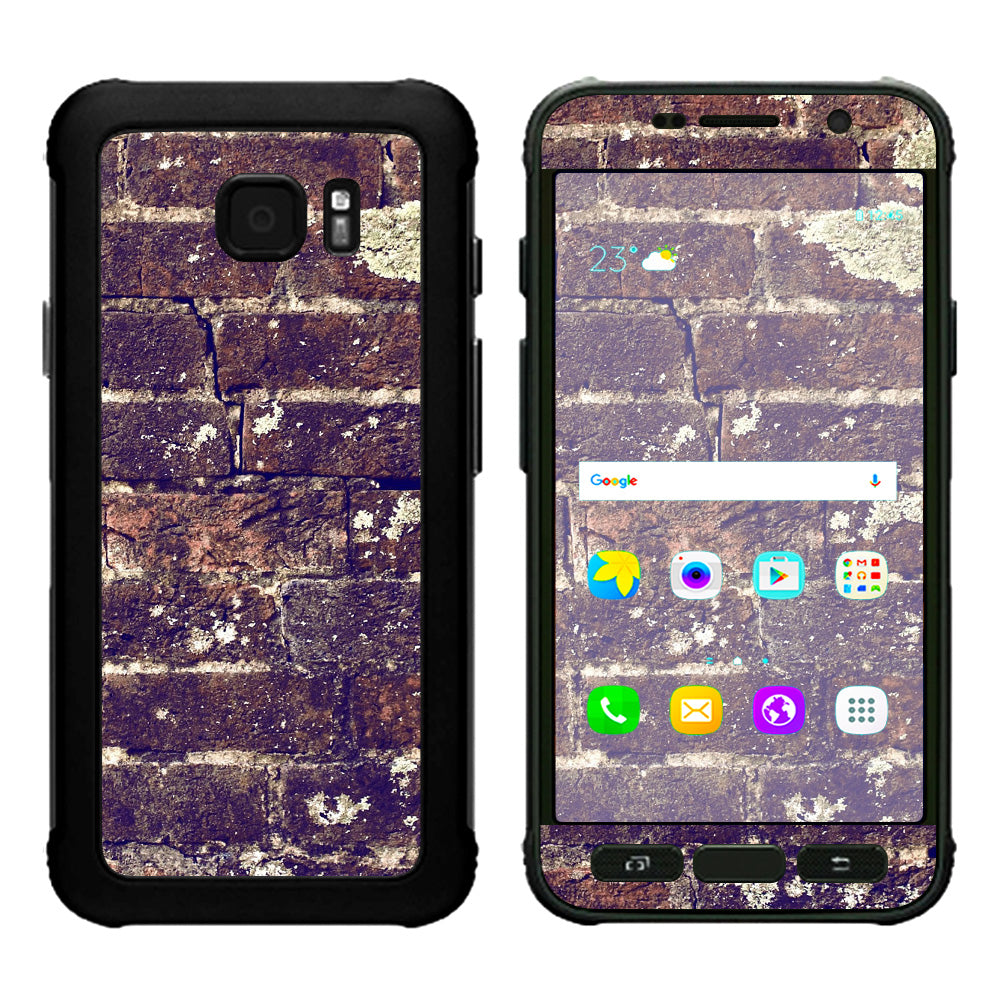  Aged Used Rough Dirty Brick Wall Panel Samsung Galaxy S7 Active Skin