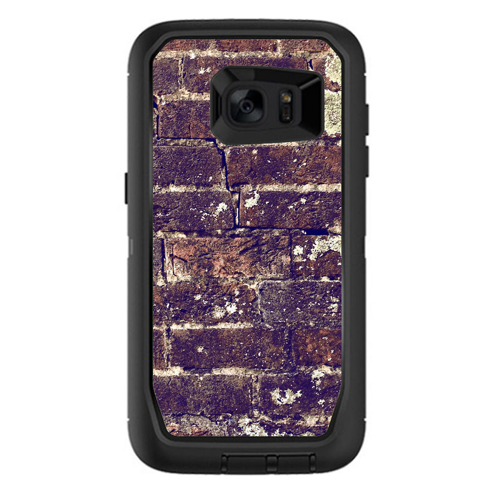  Aged Used Rough Dirty Brick Wall Panel Otterbox Defender Samsung Galaxy S7 Edge Skin