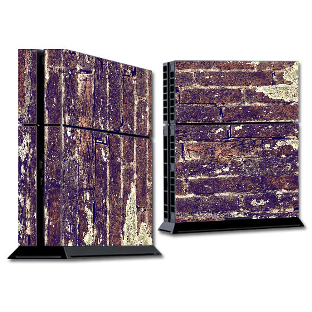  Aged Used Rough Dirty Brick Wall Panel Sony Playstation PS4 Skin