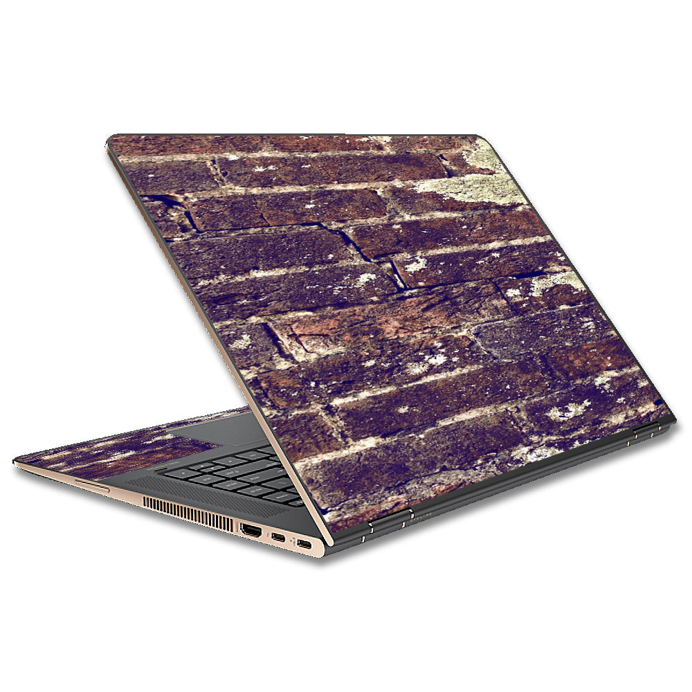  Aged Used Rough Dirty Brick Wall Panel HP Spectre x360 15t Skin