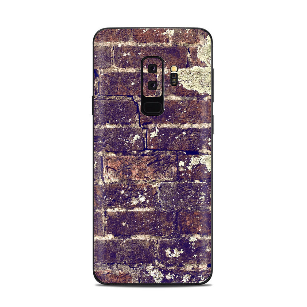  Aged Used Rough Dirty Brick Wall Panel Samsung Galaxy S9 Plus Skin