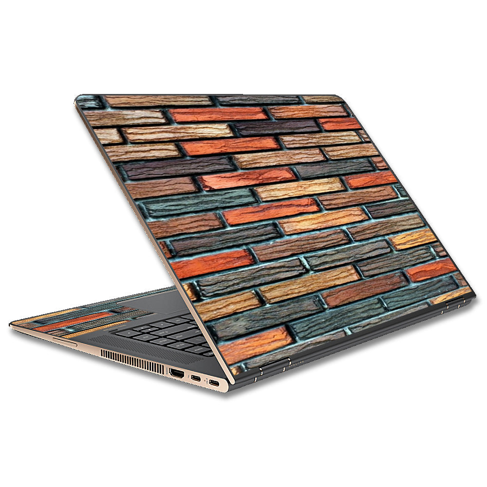  Colorful Brick Wall Design HP Spectre x360 15t Skin