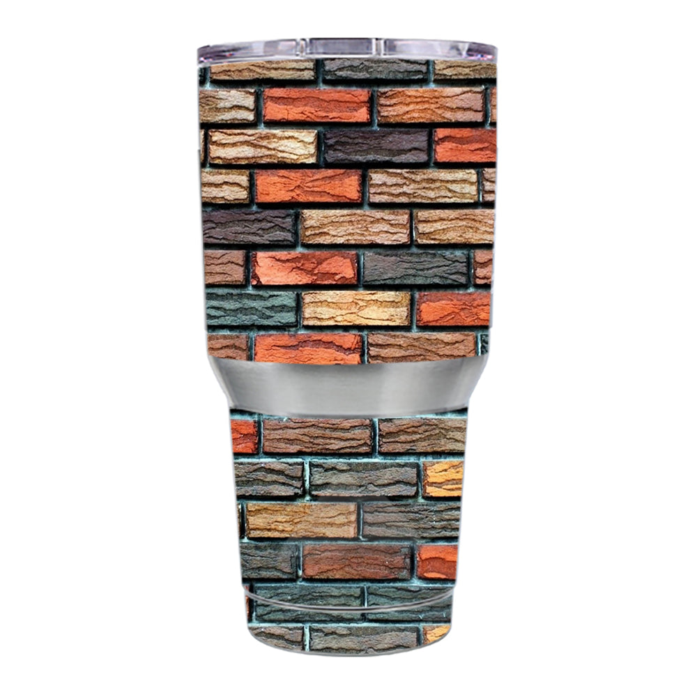  Colorful Brick Wall Design Ozark Trail 30oz Tumbler Skin