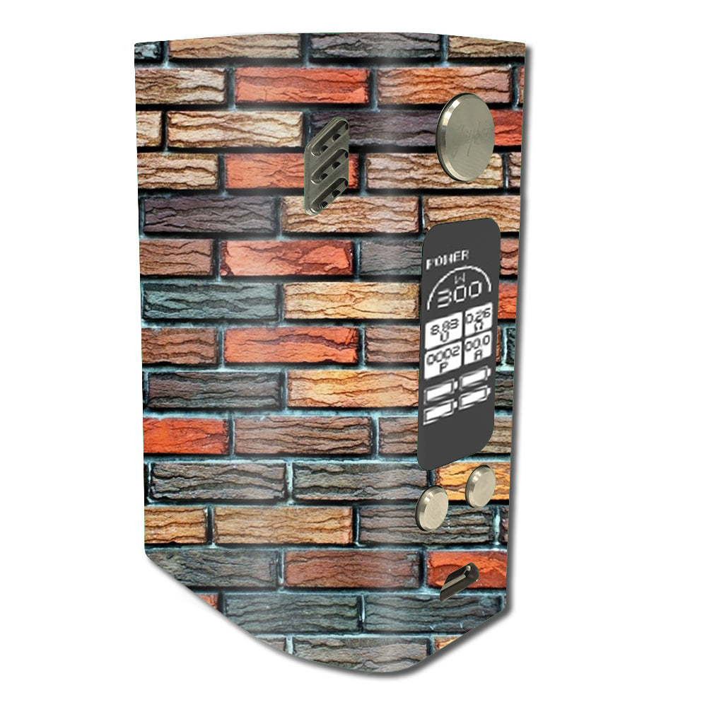  Colorful Brick Wall Design Wismec Reuleaux RX300 Skin