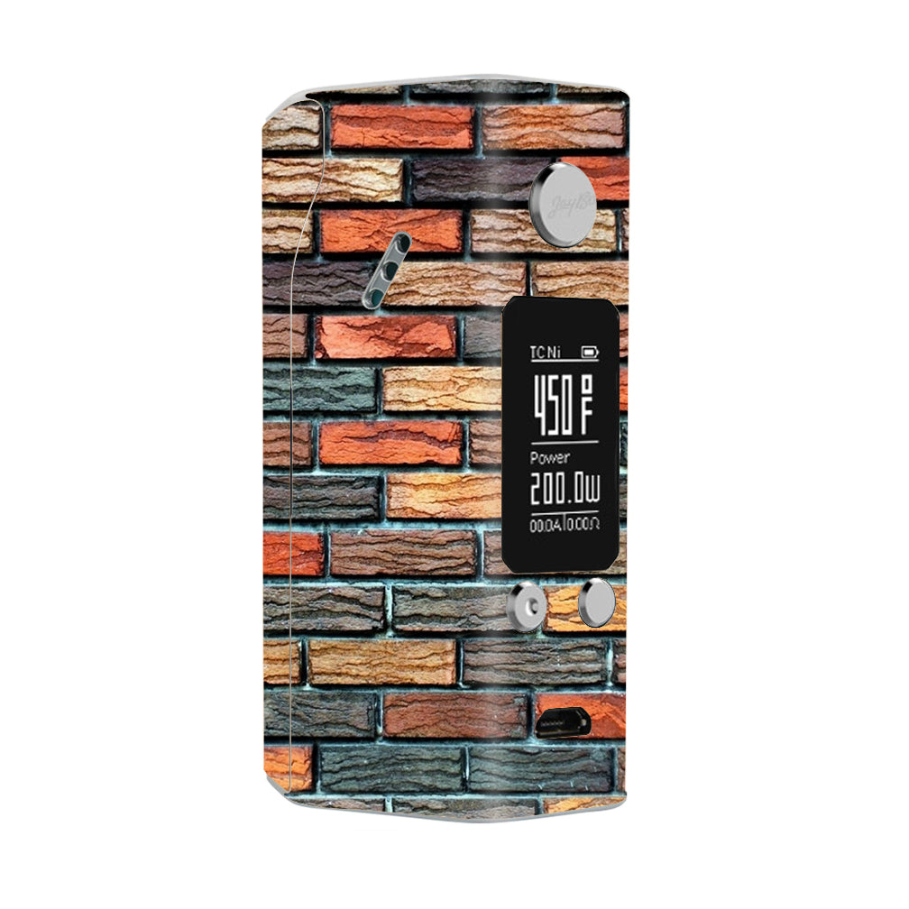  Colorful Brick Wall Design Wismec Reuleaux RX200S Skin