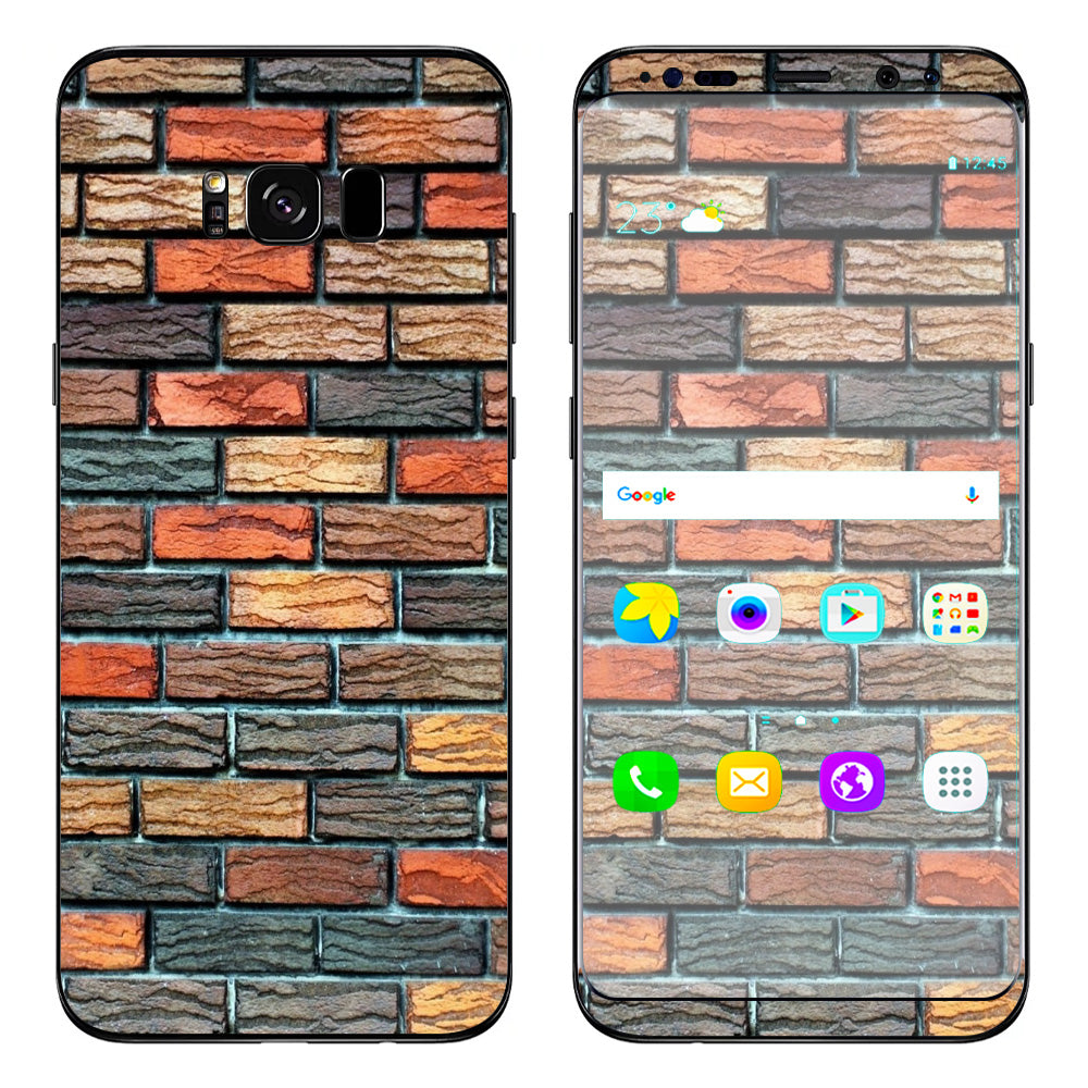  Colorful Brick Wall Design Samsung Galaxy S8 Plus Skin