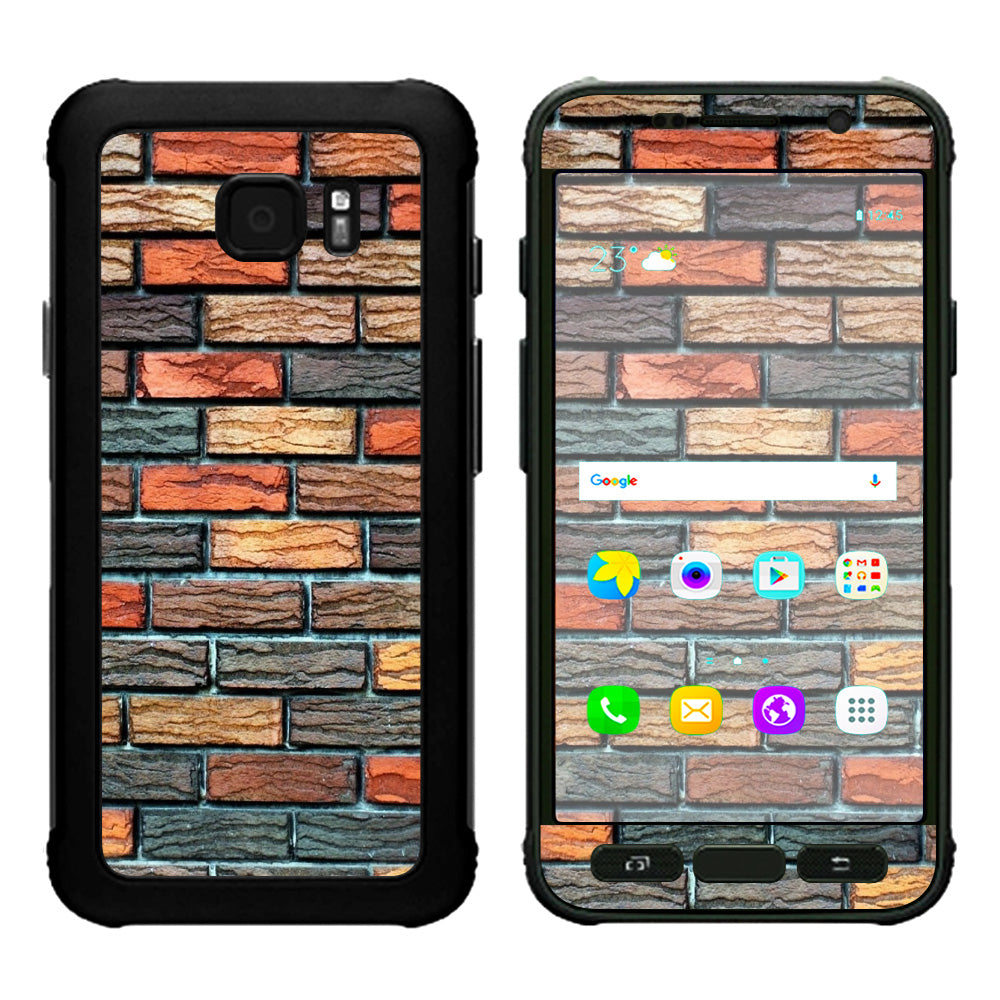  Colorful Brick Wall Design Samsung Galaxy S7 Active Skin