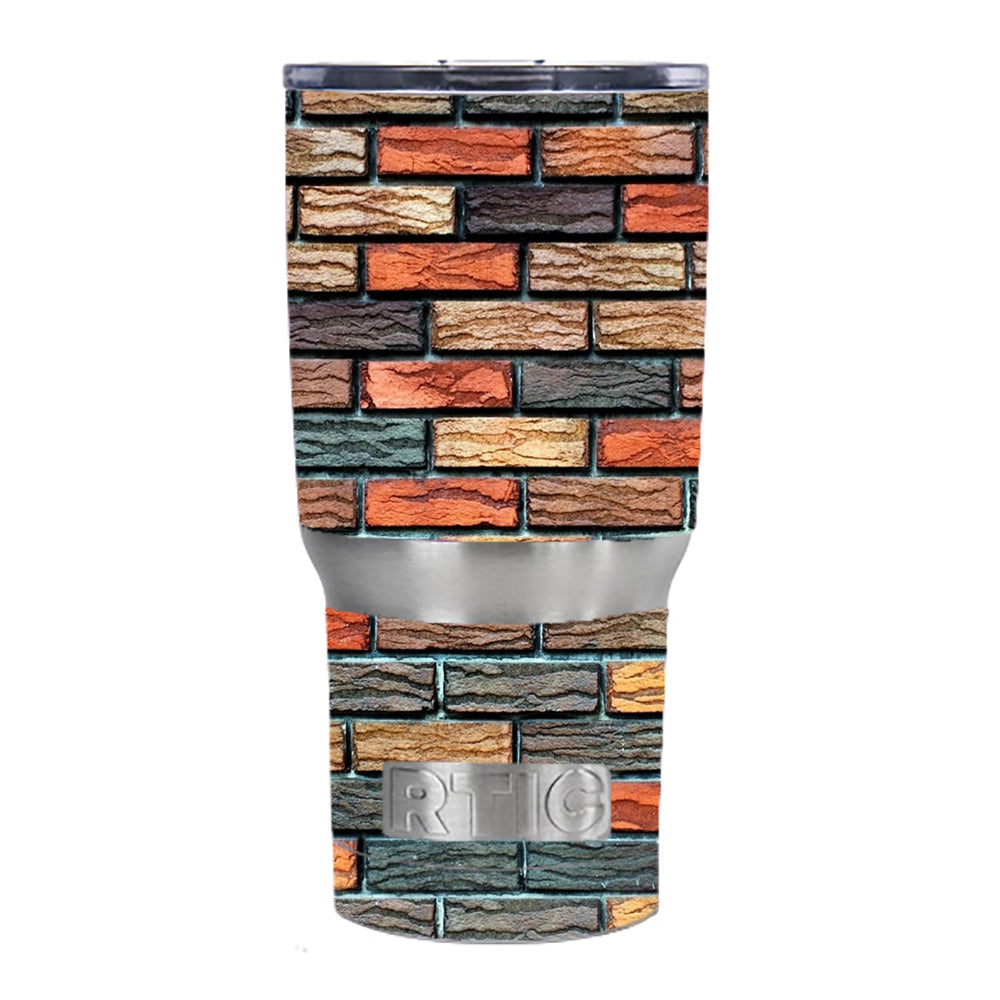  Colorful Brick Wall Design RTIC 20oz Tumbler Skin