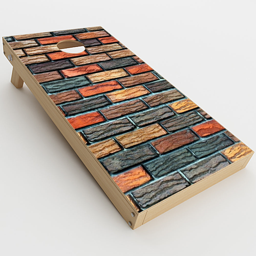  Colorful Brick Wall Design Cornhole Game Boards  Skin
