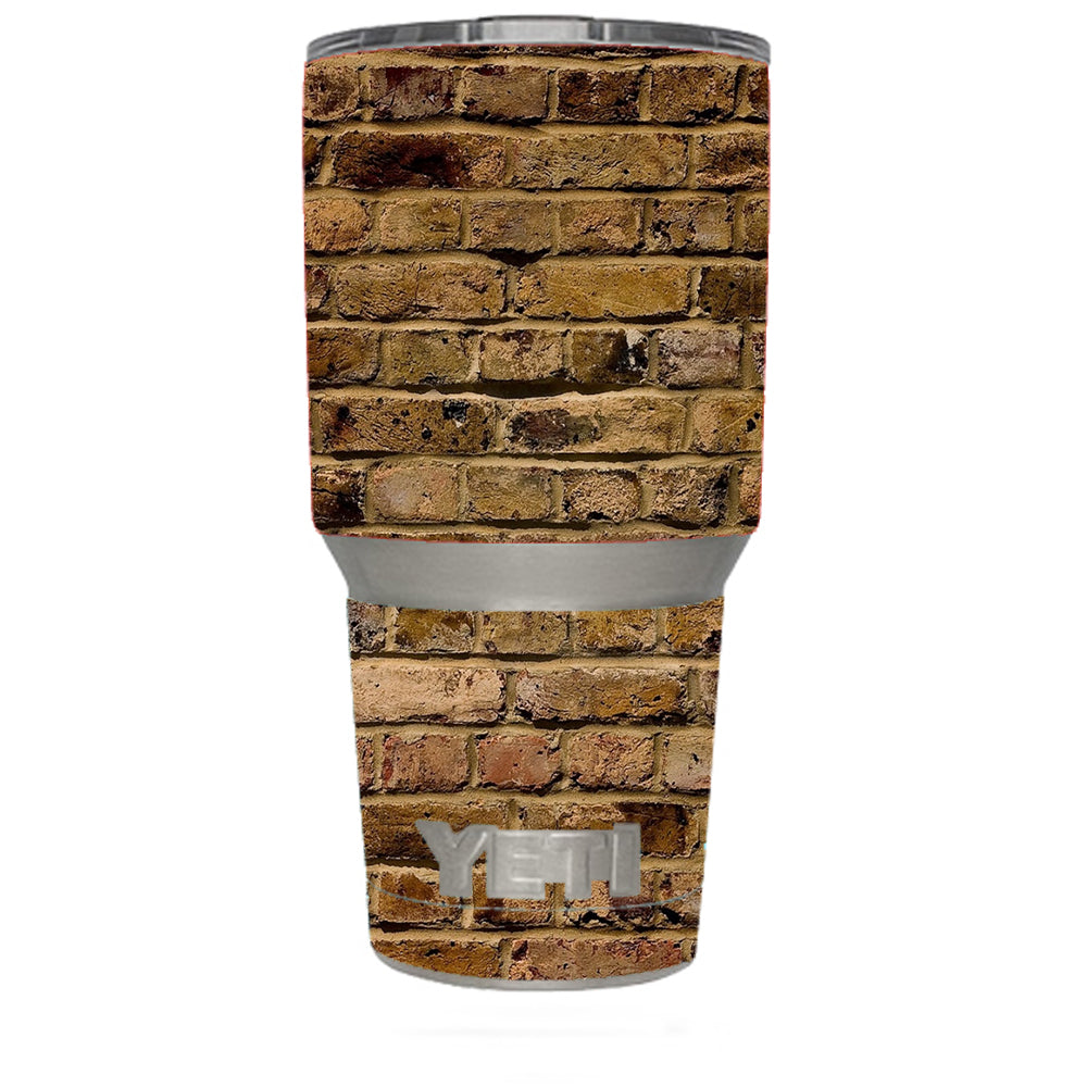  Brown Rough Brick Wall Yeti 30oz Rambler Tumbler Skin