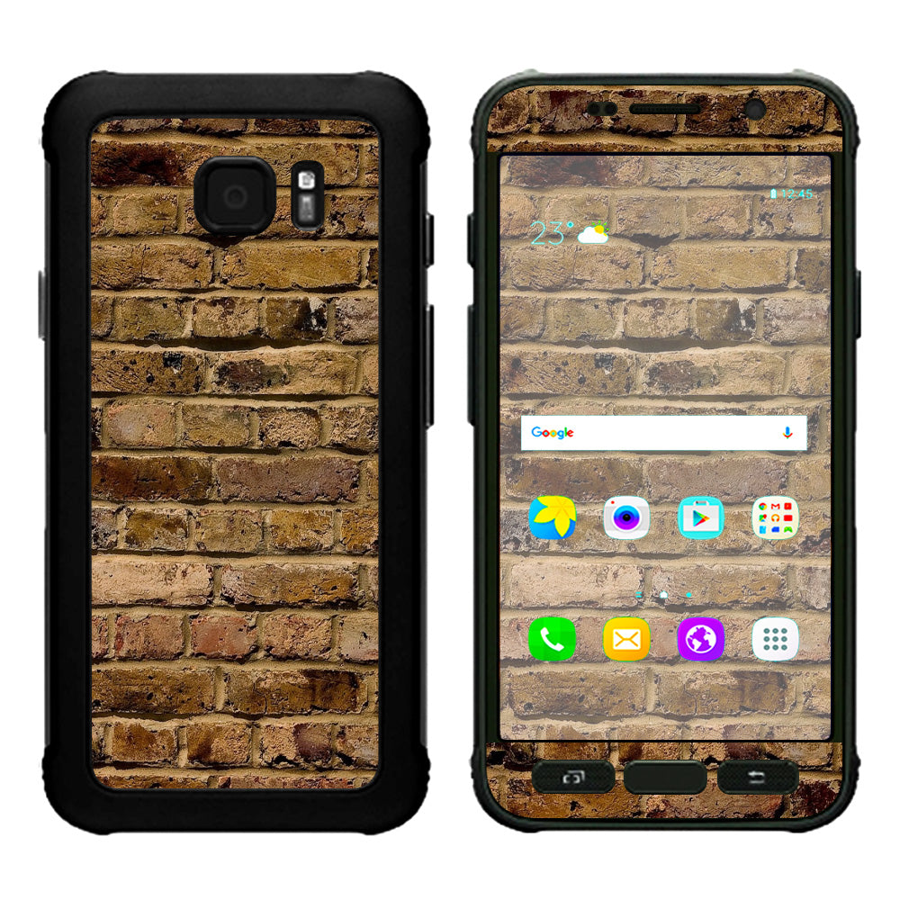  Brown Rough Brick Wall  Samsung Galaxy S7 Active Skin
