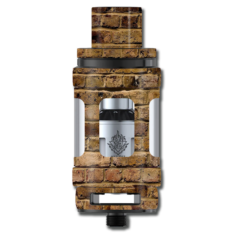  Brown Rough Brick Wall Smok TFV12 Tank Skin